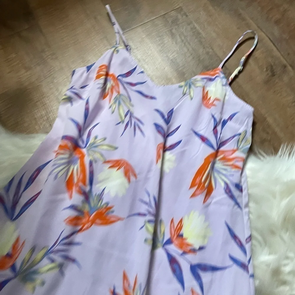 LULU’S Quinlynn Lavender Floral Print Midi Dress
